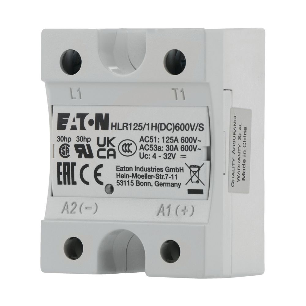 Eaton HLR Series Solid State Relay, 125 A Load, Chassis Mount, 660 V ac Load, 32V dc Control