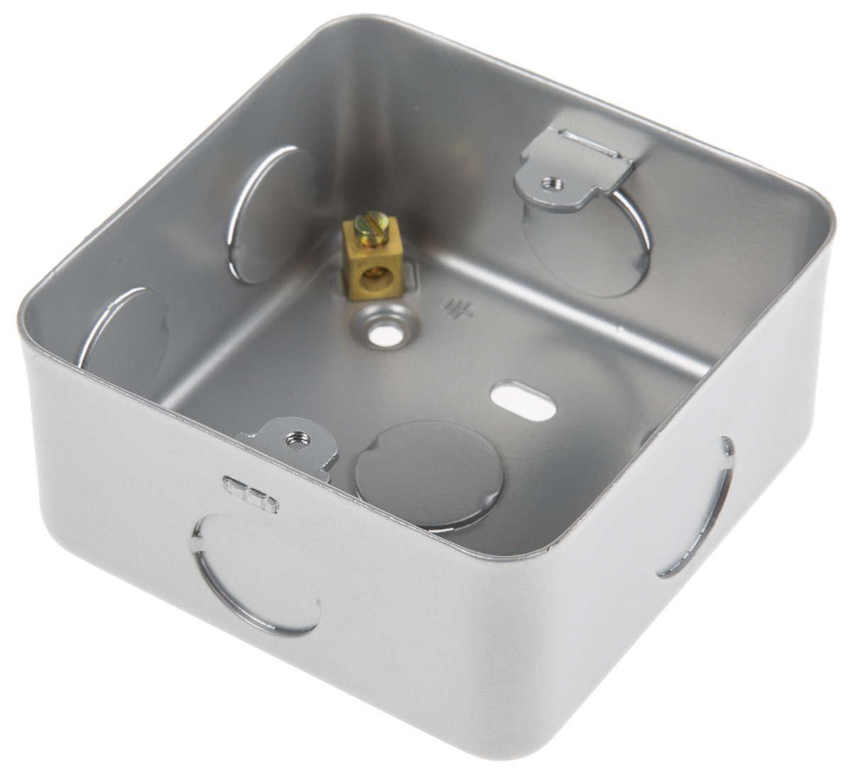 RS PRO RS Metalclad Grey Matt Mild Steel Back Box, BS, IP20, 1 Gangs 86 mm 82.5mm 42 mm