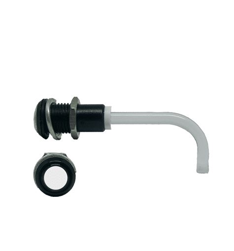 RHD-1100-3000-F9P67PR Bivar, Panel Mount Right Angle LED Light Pipe, Clear Round Lens