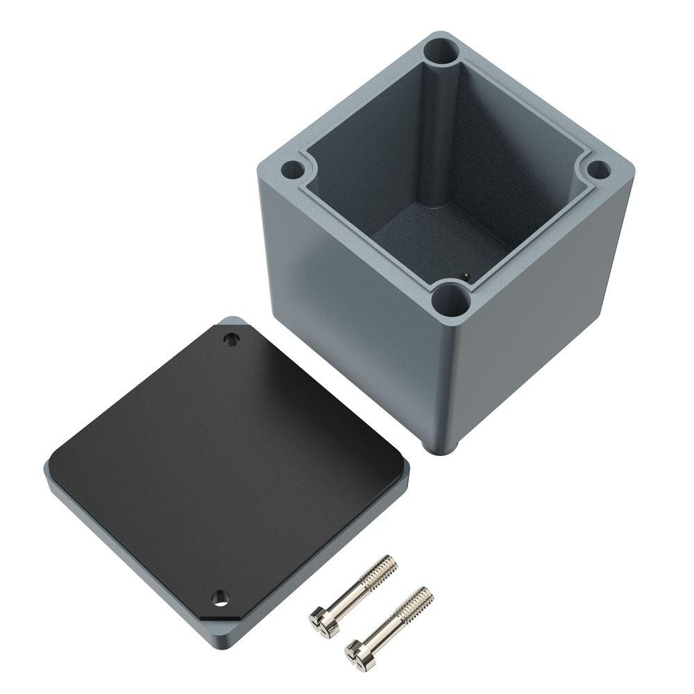 02060606 Rose Polyester Standard Series Grey Fibreglass Reinforced Polyester Enclosure, IP66, IK08 55 mm, 55 mm, 55 mm