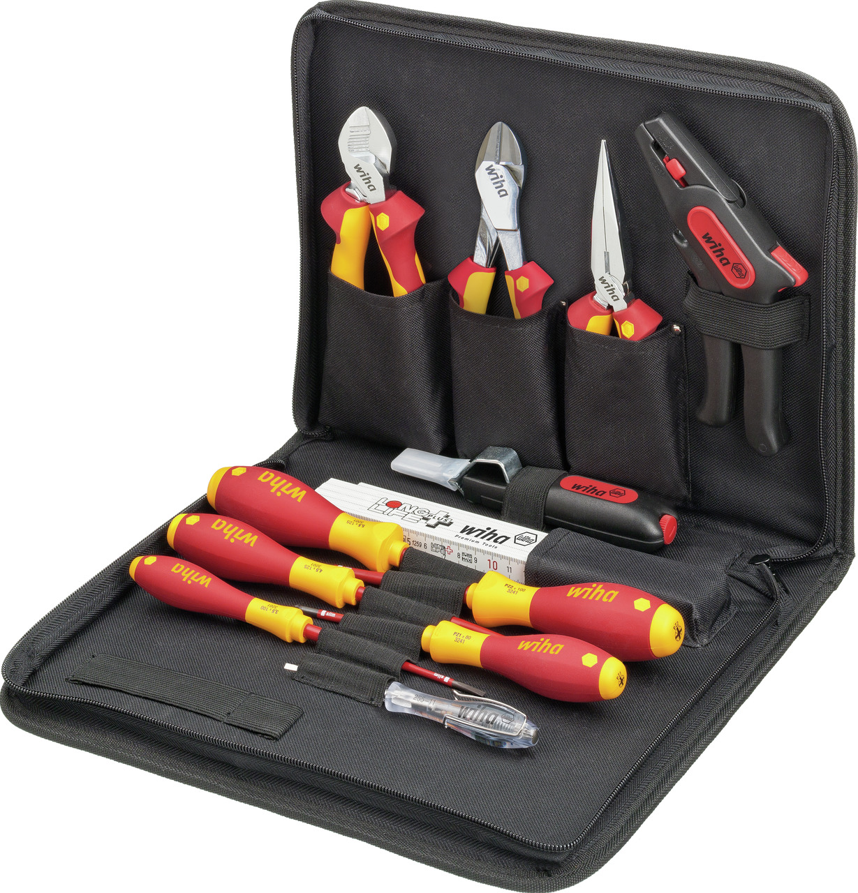 Wiha 13 Piece Electrician Tool Kit Tool Kit with Pouch VDE/1000V Approved