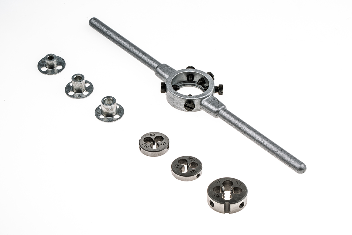 364-3723 RS PRO 12-Piece High Speed Steel Die Set, M3 - M12 Taps, M3 - M12 Dies