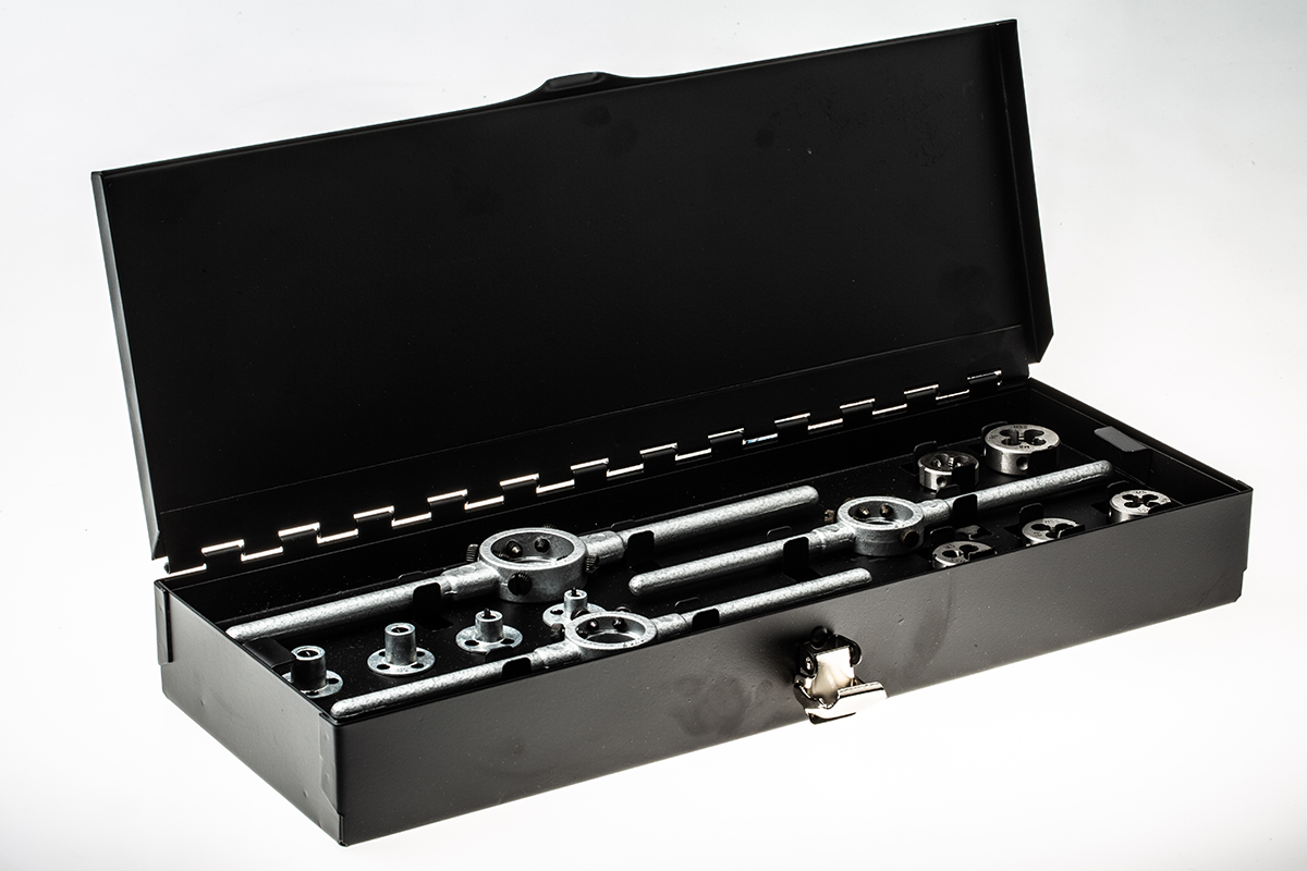 364-3723 RS PRO 12-Piece High Speed Steel Die Set, M3 - M12 Taps, M3 - M12 Dies