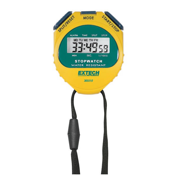 Extech Yellow Digital Stopwatch h:23 h m:59 mins:59 s
