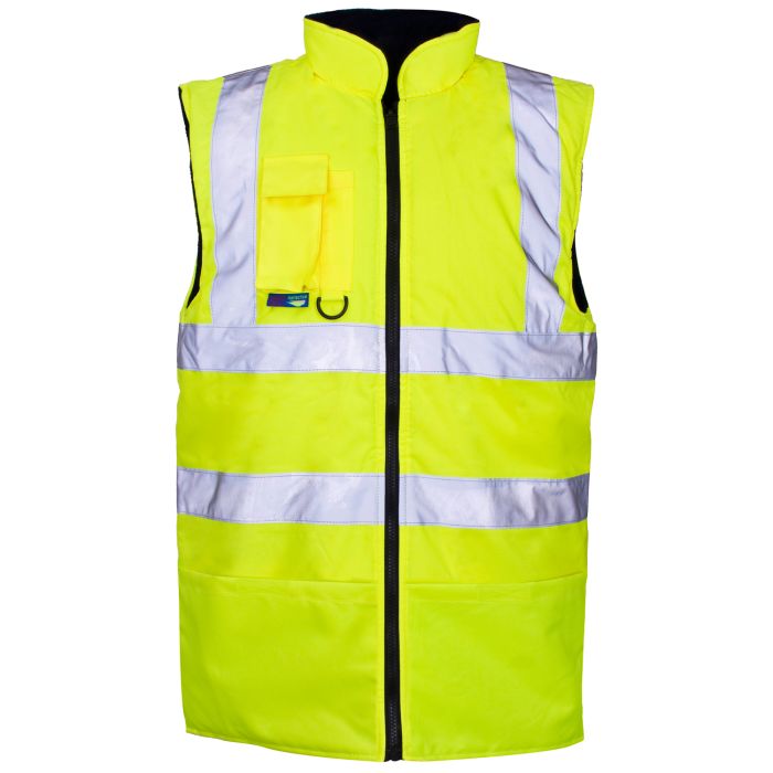Supertouch Yellow, Blue Hi Vis Bodywarmer, XL