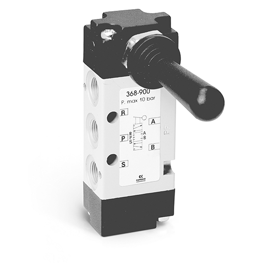 Camozzi Manual Pneumatic Manual Control Valve 3 Series, G G 1/8, 368-900