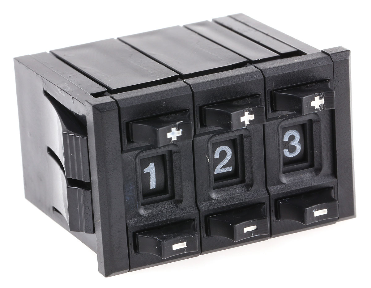 Bourns 3680 100 kΩ Digital Display Potentiometer 10-Turns 3-Gang Panel Mount, 3683S-1-104L