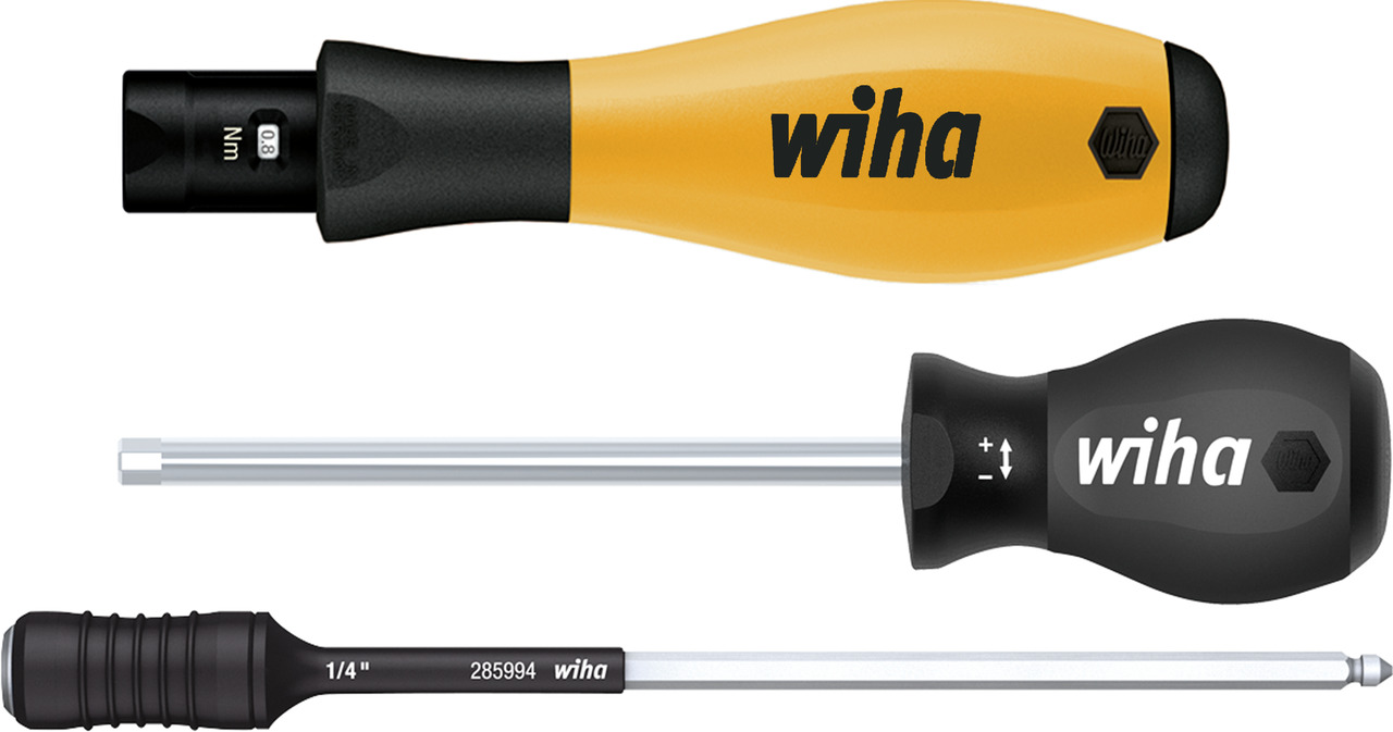 Wiha Adjustable Torque Screwdriver, 0.1 To 0.6 Nm, 1/4" Bits Drive ESD Safe, ±6 % Accuracy
