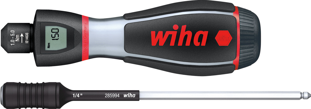 Wiha Adjustable Torque Screwdriver, 1 to 5 Nm (min to max), 4 mm Drive, ±6 % Accuracy