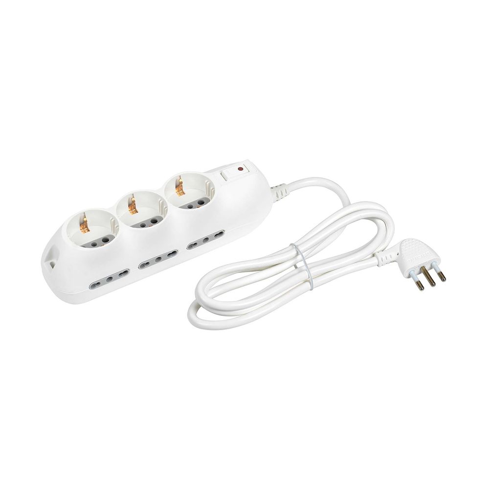 Bticino 1.5 m 9 Socket German, 2P+T Extension Socket Multi-Socket, 250V ac