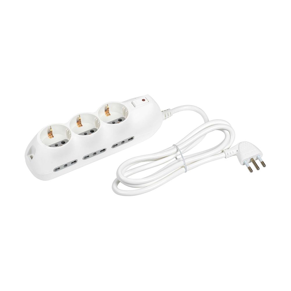 Bticino 1.5 m 9 Socket German, 2P+T Extension Socket Multiple Socket, 250V ac