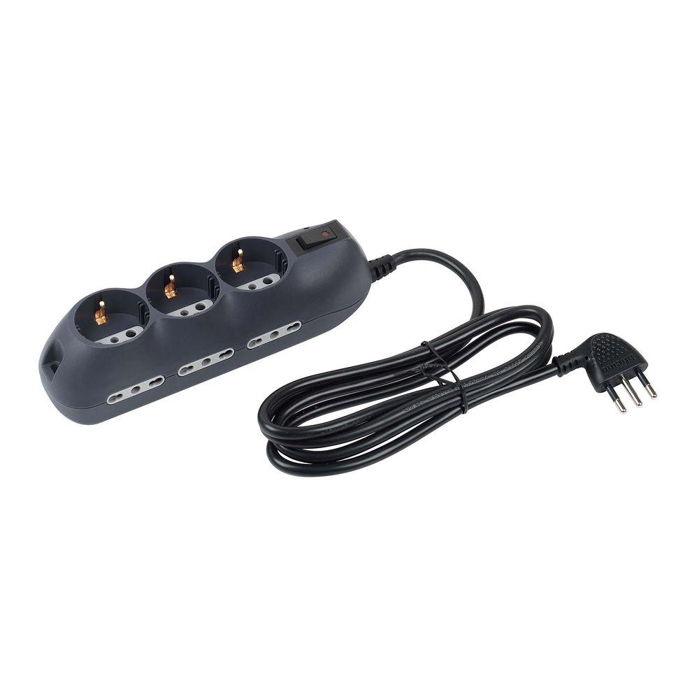 Bticino 1.5 m 9 Socket German, 2P+T Extension Socket Multiple Socket, 250V ac
