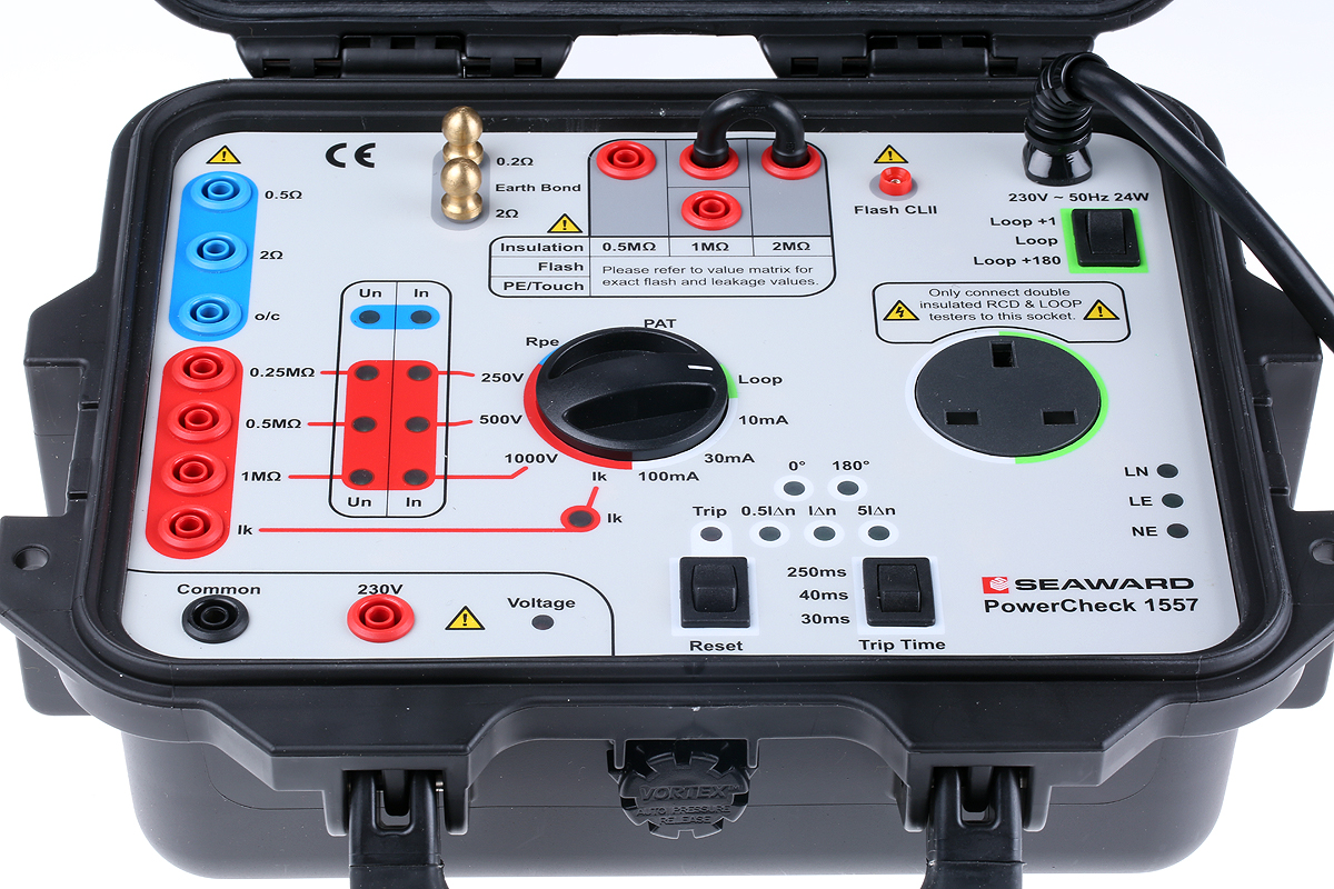 369a911 Seaward 369A911 Calibration Check Box, Test Type Insulation Resistance, Loop, Flash Test Verification, MOSFET, RCD,