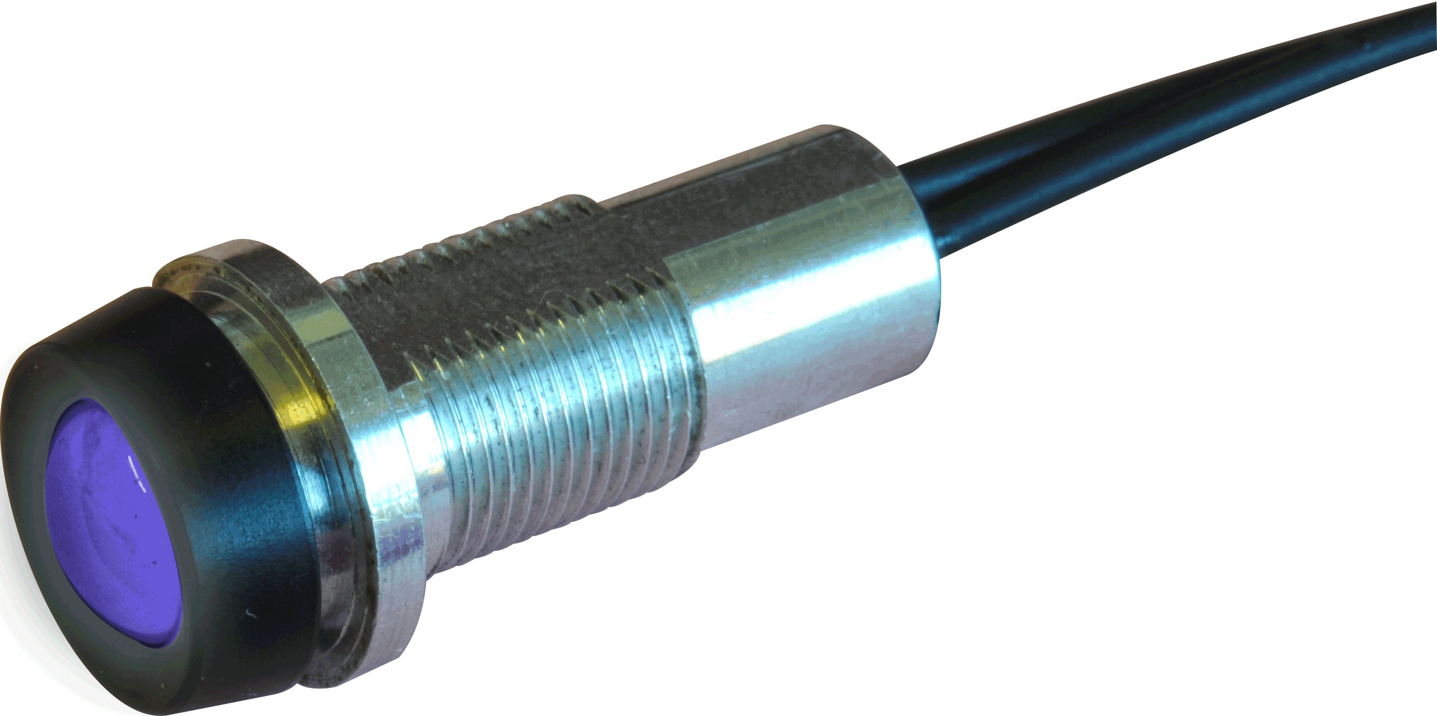 Oxley STRLH10 Series Blue Indicator, 230V dc, 10mm Mounting Hole Size, Lead Wires Termination, IP68