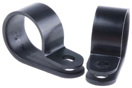 HellermannTyton, Black 16mm Clamp, P-Type, HP, Fastener