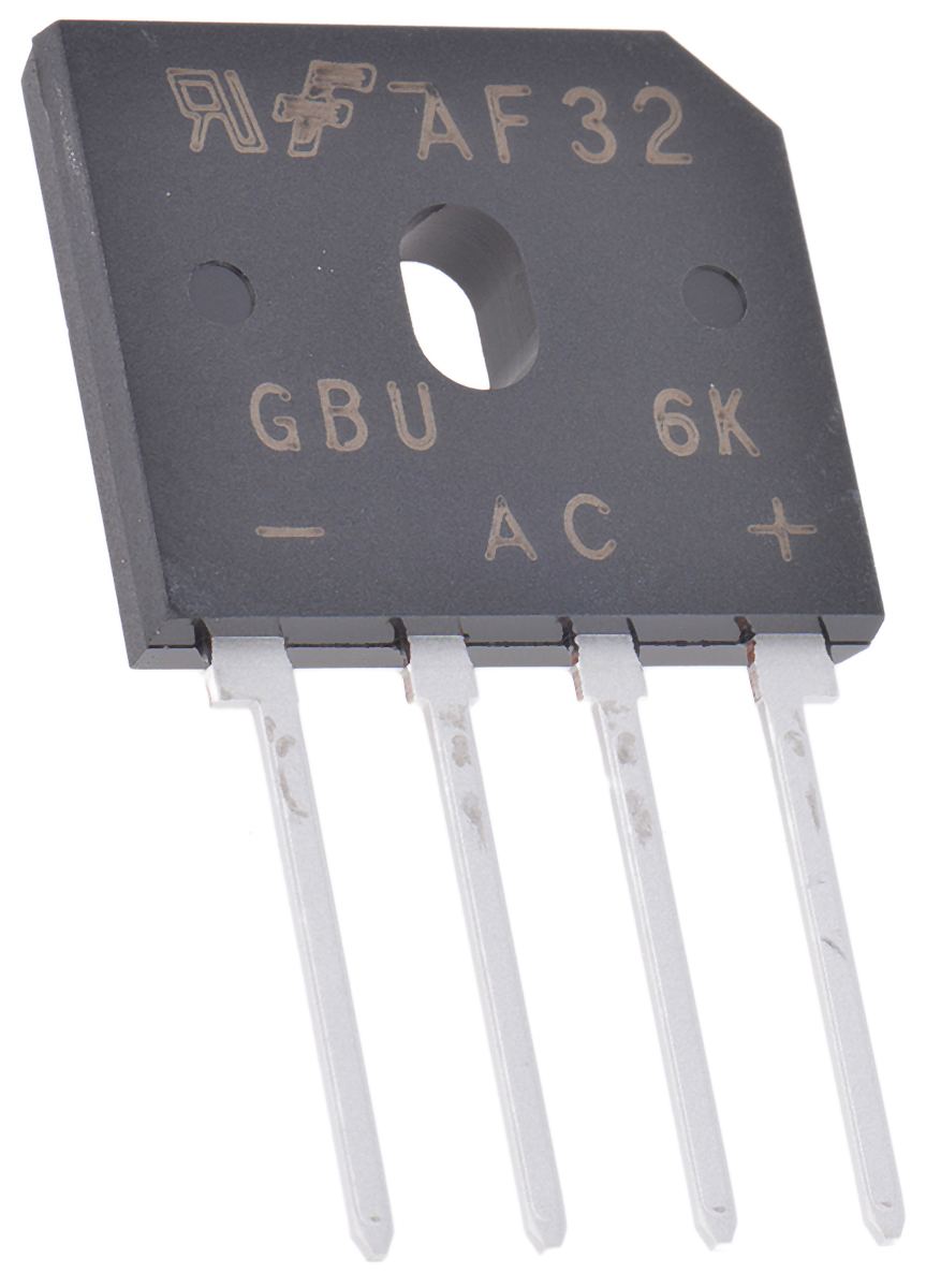 onsemi Bridge Rectifier, 6A, 800V, 4-Pin