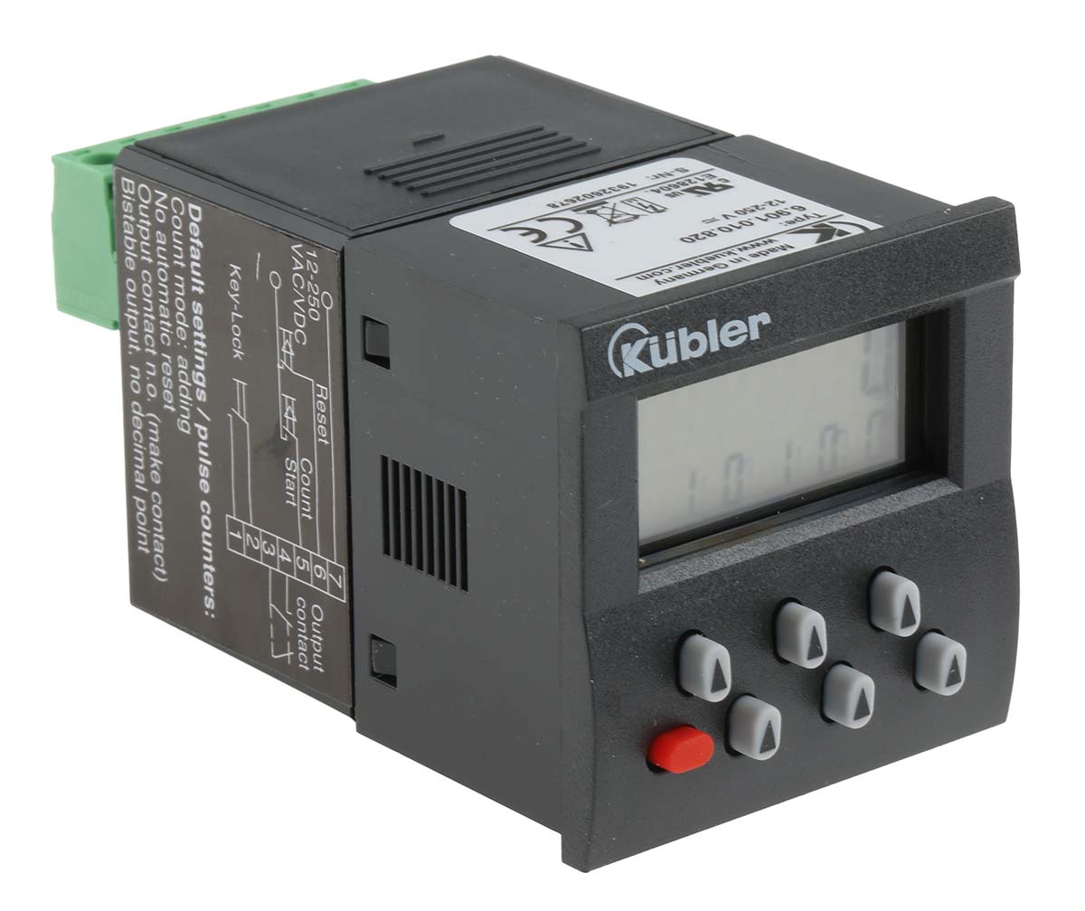 6901010820 Kubler CODIX 901 Counter, 6 Digit LCD, 30Hz, 12 → 250 V ac/dc