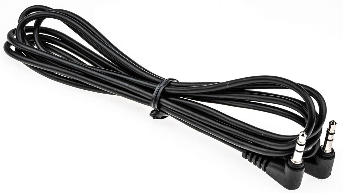 Switchcraft 36HR Male Plug to Male 3.5 mm Stereo Jack Auxiliary Cable, Black, 1.8 m 36HR07236X
