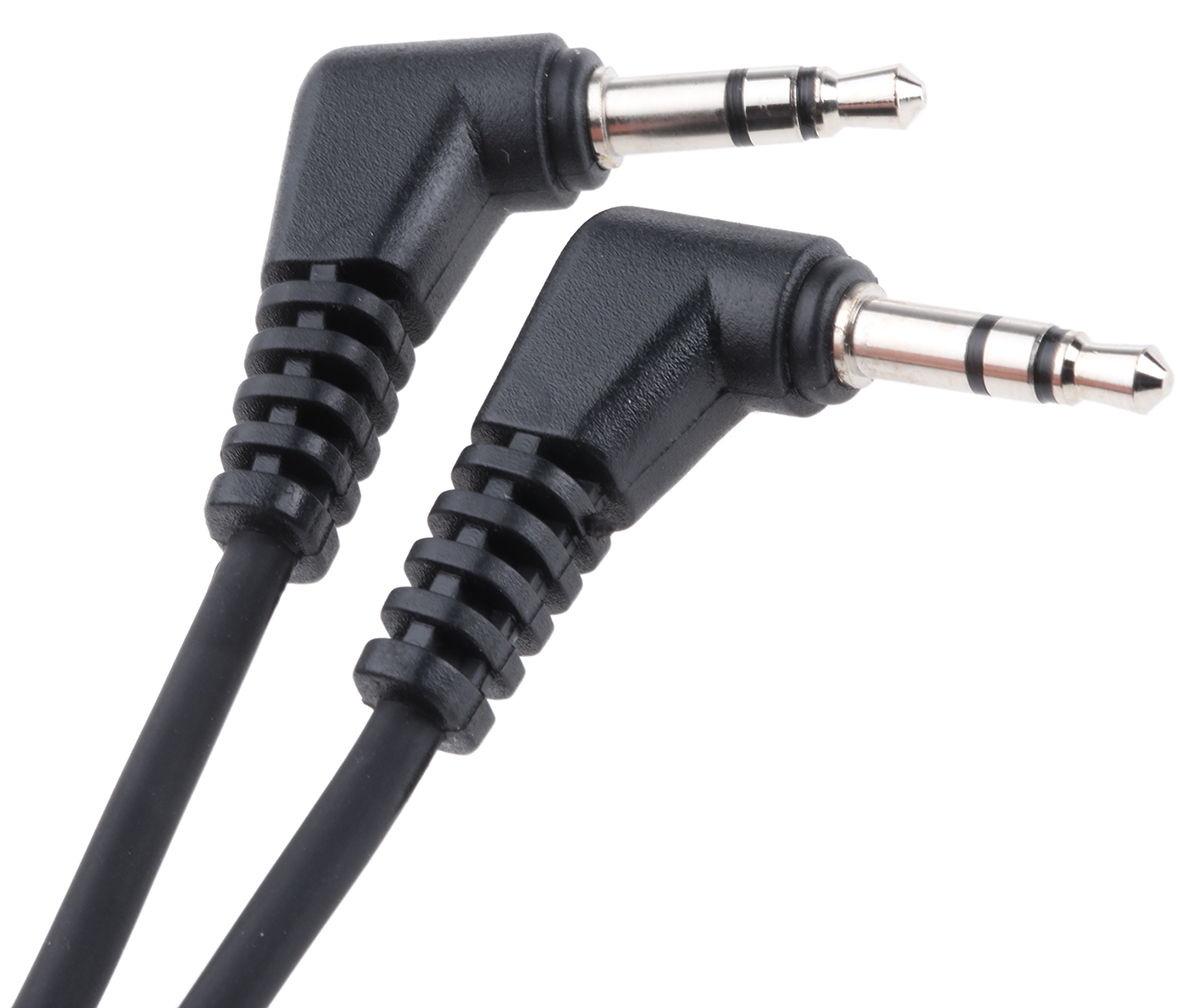 Switchcraft Male 3.5 mm Stereo Jack to Male 3.5 mm Stereo Jack, 3.5 mm Stereo Jack Auxiliary Cable, Black, 3.1 m
