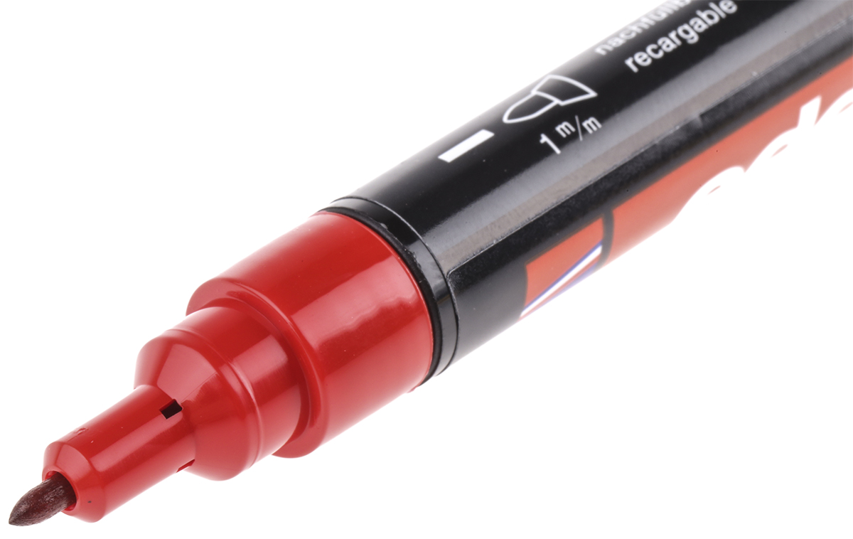 370-002 Edding Extra Fine Tip Red Marker Pen