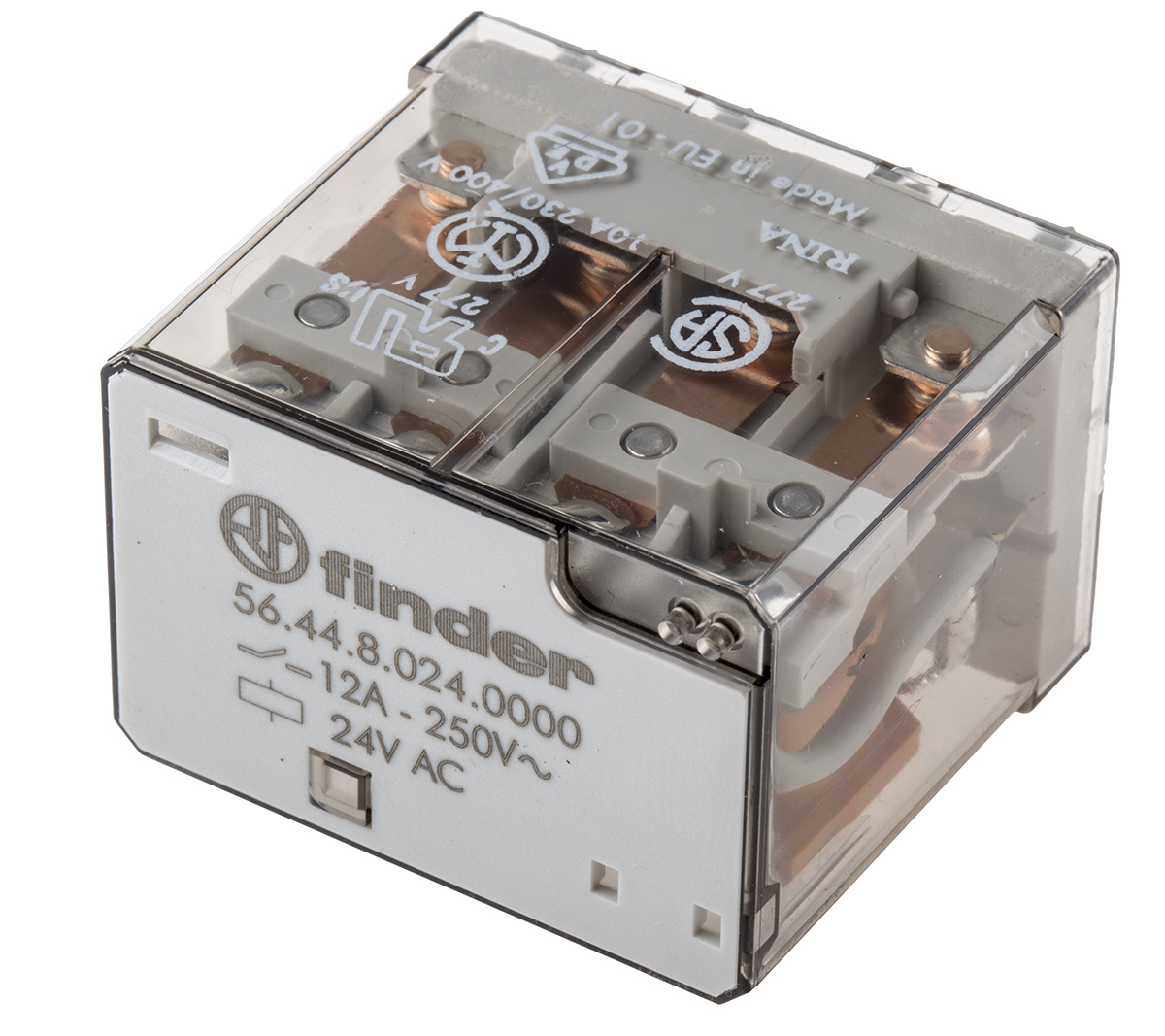 Finder PCB Mount Power Relay, 24V ac Coil, 12A Switching Current, 4PDT