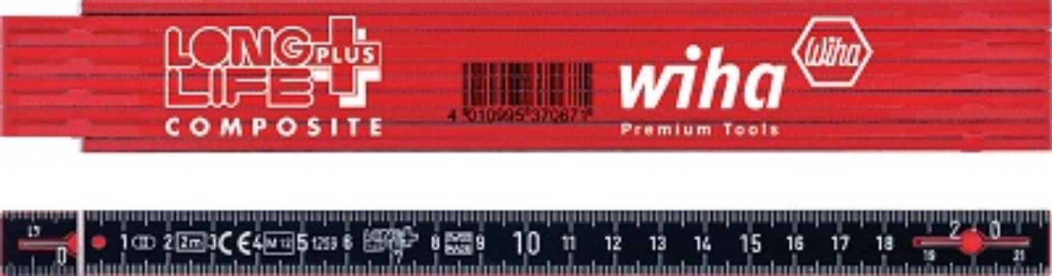 Wiha 2 m Fibreglass Reinforced Polyamide Folding Ruler Metric