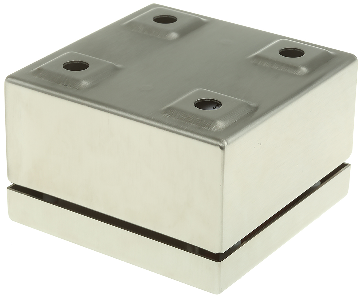 371010060 Rose Stainless Steel Enclosures Series Stainless Steel Wall Box, IP66, ATEX, IECEx, 100 mm x 100 mm x 61 mm