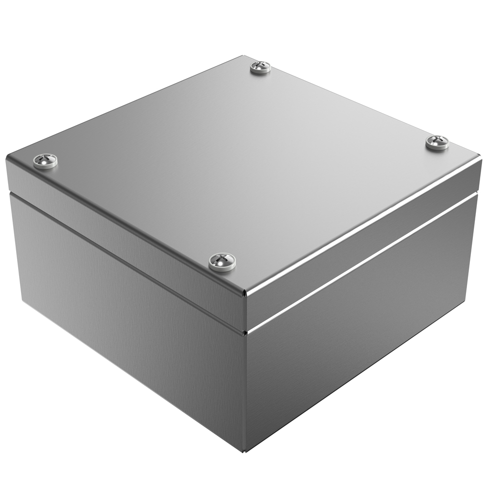 Rose Stainless Steel Enclosures Series Stainless Steel Wall Box, IP66, IECEx, ATEX, 150 mm x 150 mm x 81 mm