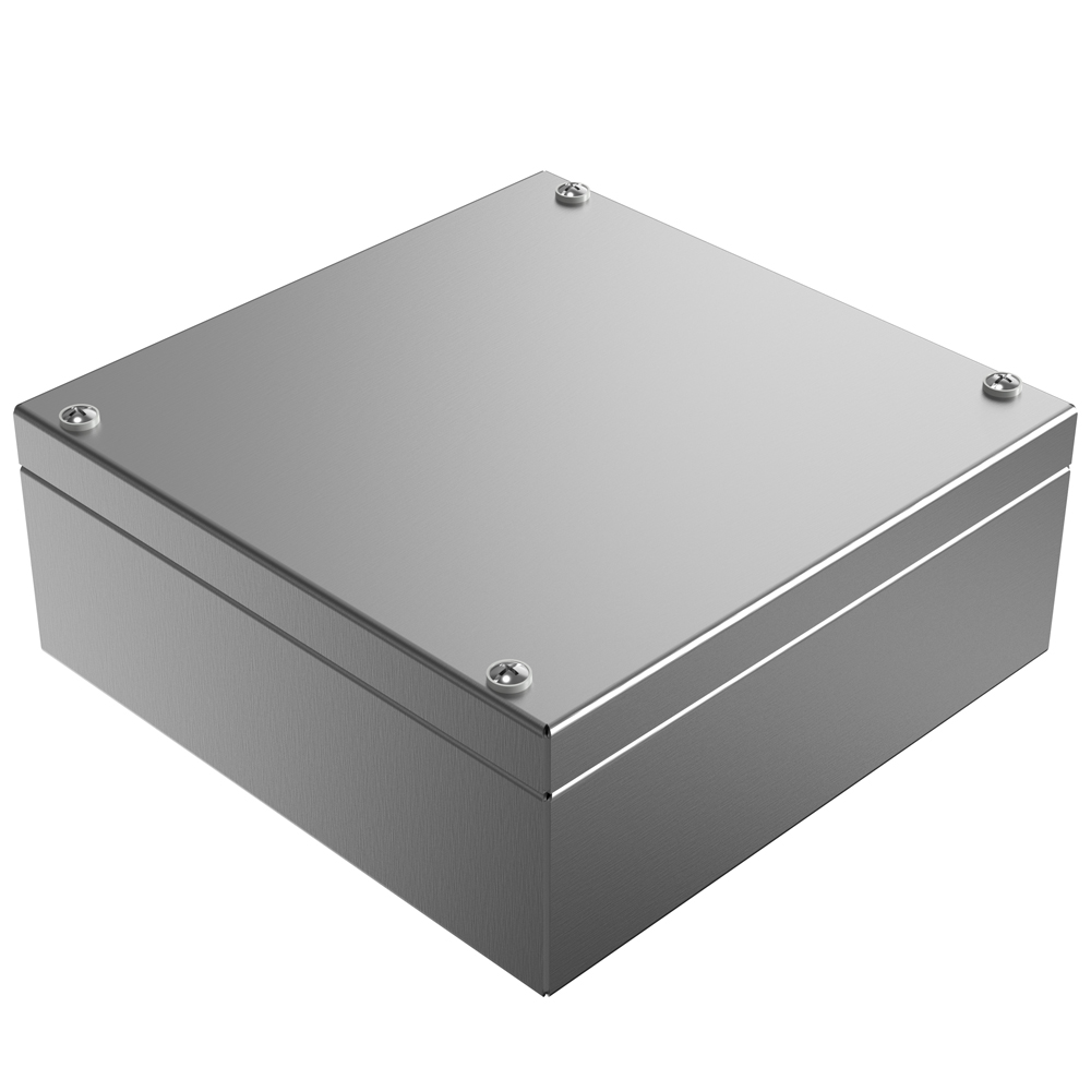 Rose Stainless Steel Enclosures Series Stainless Steel Wall Box, IP66, IECEx, ATEX, 200 mm x 200 mm x 81 mm