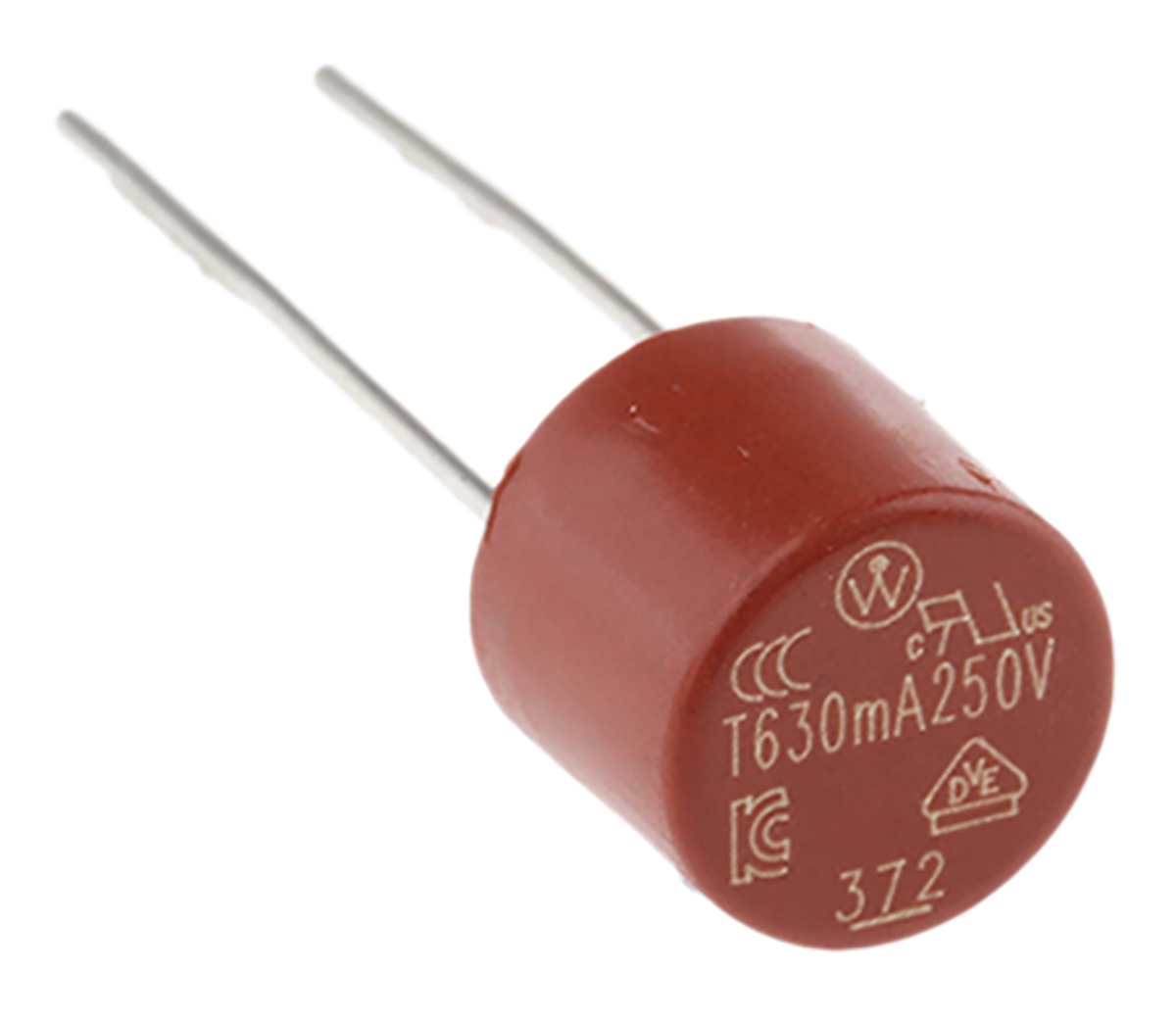 Wickmann Non-Resettable Fuse, Radial 630 mA, 250 V ac