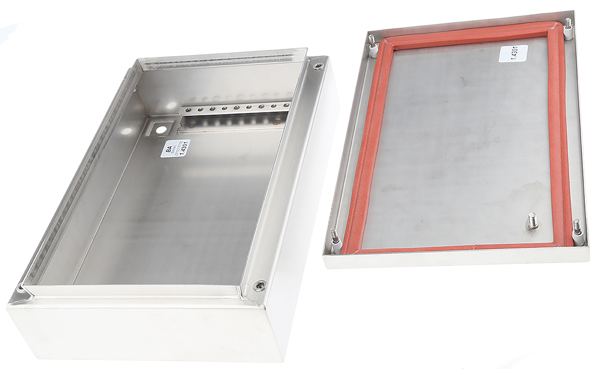 373020080 Rose Stainless Steel Enclosures Series Stainless Steel Wall Box, IP66, ATEX, IECEx, 200 mm x 300 mm x 81 mm