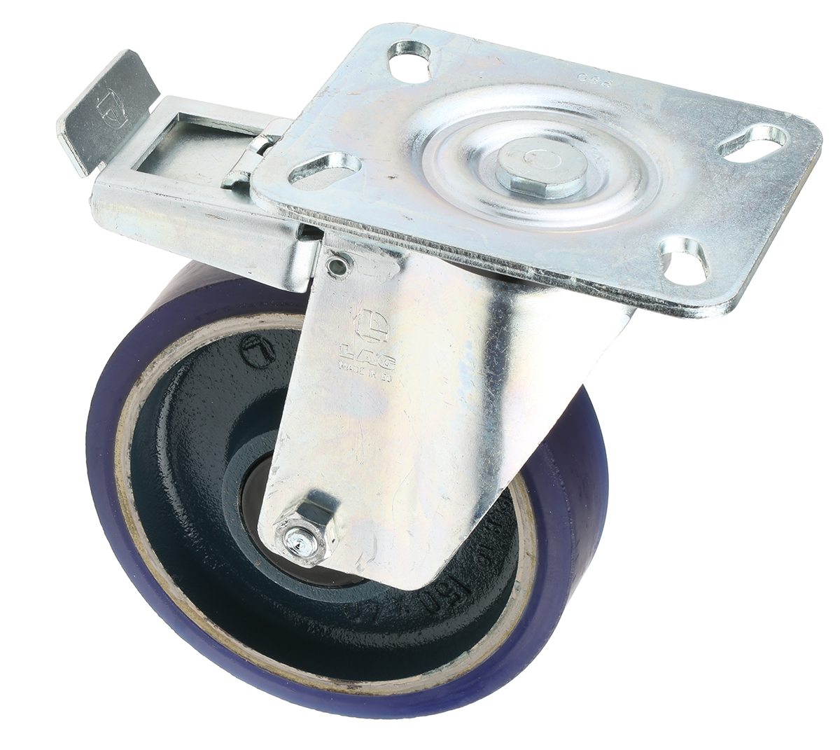 37413fr LAG Braked Swivel Castor, 450 kg Capacity, 150 mm Wheel