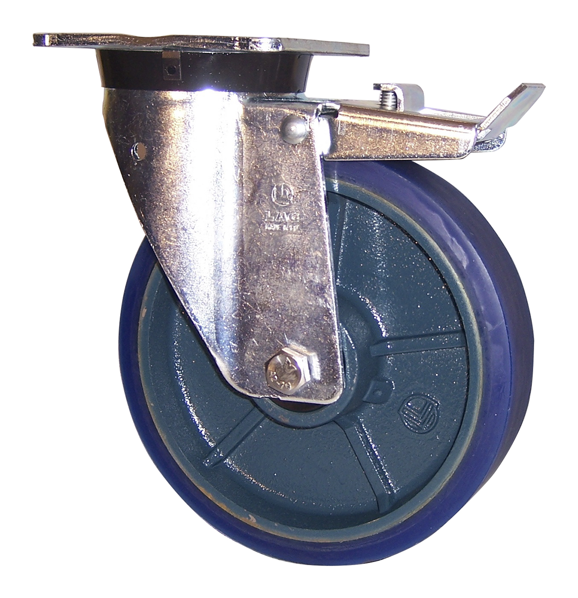 LAG Braked Swivel Castor, 850 kg Capacity, 200 mm Wheel