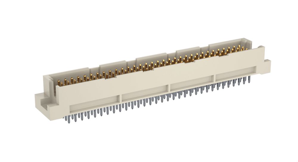 ERNI ERNIPRESS 128 Way 2.54 mm Pitch, Type C/2, Type Solder Class Class C2, 4 Row Male, Straight DIN 41612 Connector