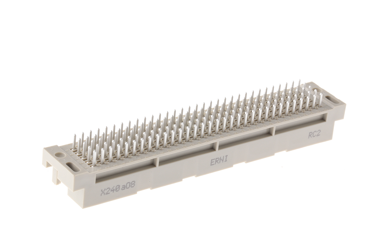 ERNI ERNIPRESS 160 Way 2.54 mm Pitch, Type C/2, Type Solder Class Class C2, 5 Row Male, Straight DIN 41612 Connector
