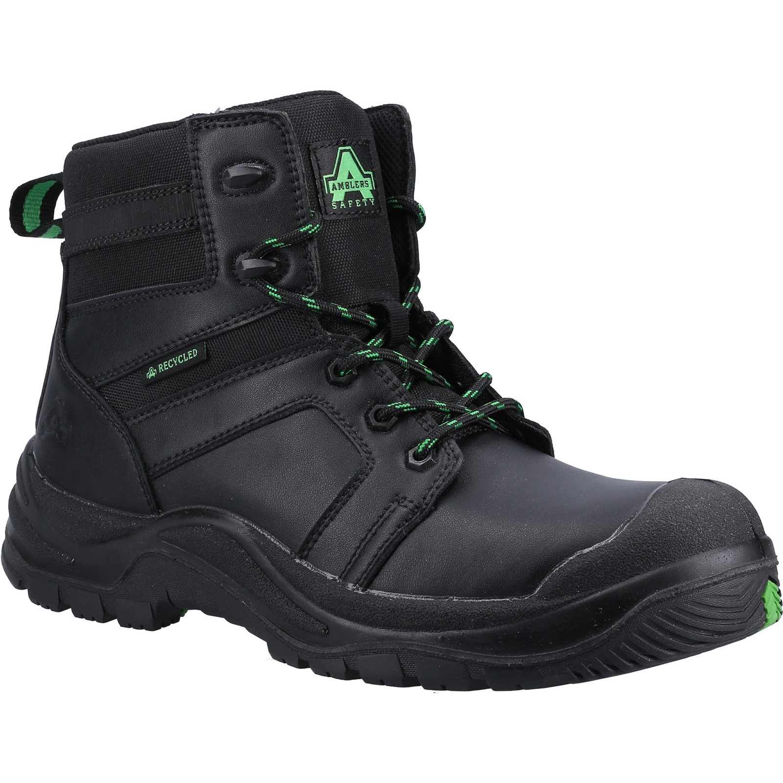 Amblers AS502 OAK Black Fibreglass Toe Capped Unisex Safety Boots 8, EU 42 EN ISO 20345:2022