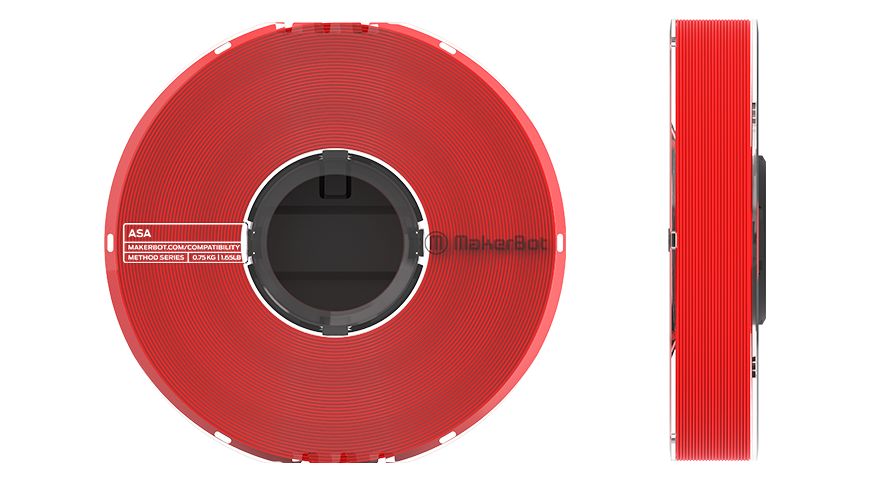 Ultimaker 1.75 mm Red ASA 3D Printer Filament, 0.65 kg