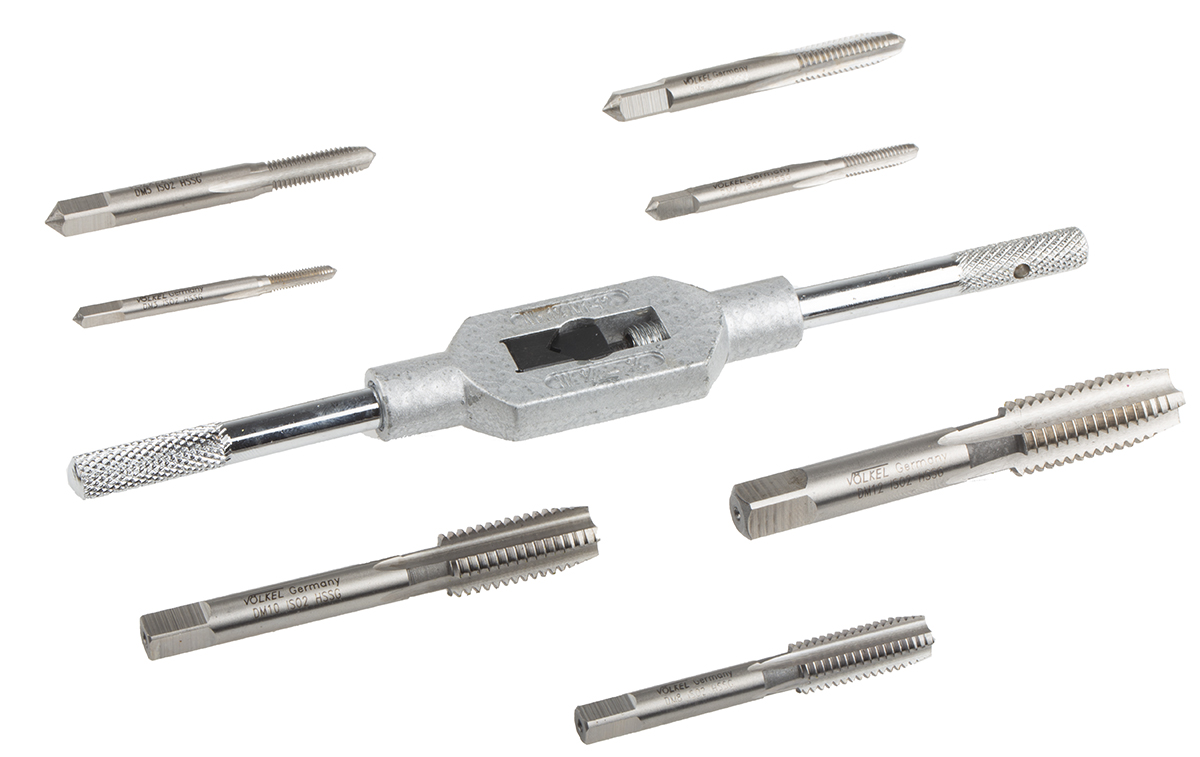 RS PRO Tap Set, M12 Thread, Metric Standard, Hand Tap