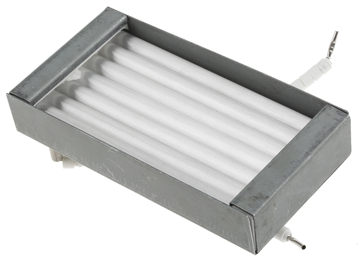376-2587 RS PRO Heating Element, 124 mm, 62.5 mm, Quartz, 200 W, 230V ac