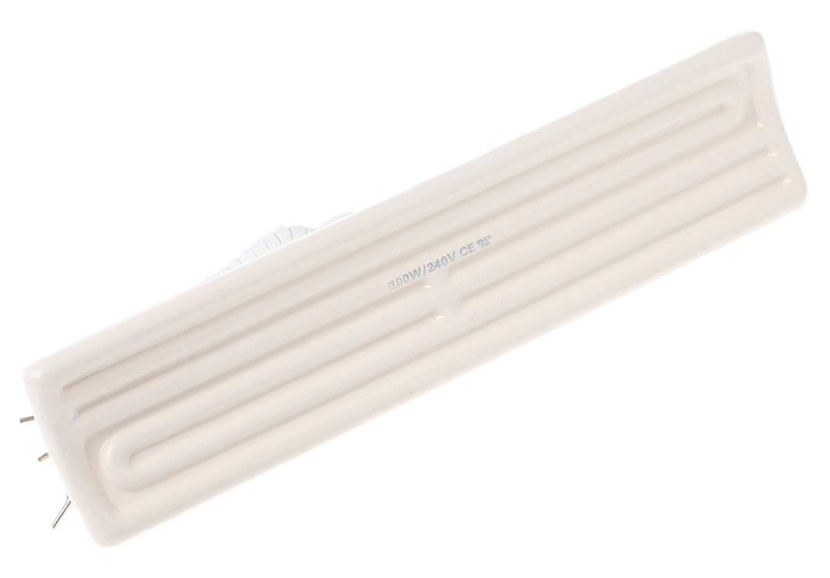 376-2666 RS PRO Ceramic Heating Element, 245 mm, 60 mm, Ceramic Heating Element, 300 W, 230V ac