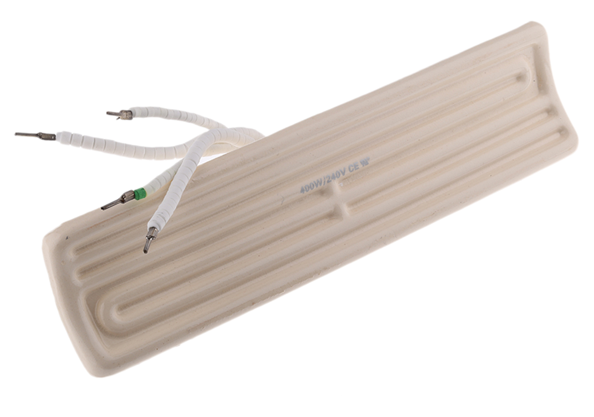 376-2688 RS PRO Ceramic Heating Element, 245 mm, 60 mm, Ceramic Heating Element, 400 W, 230V ac