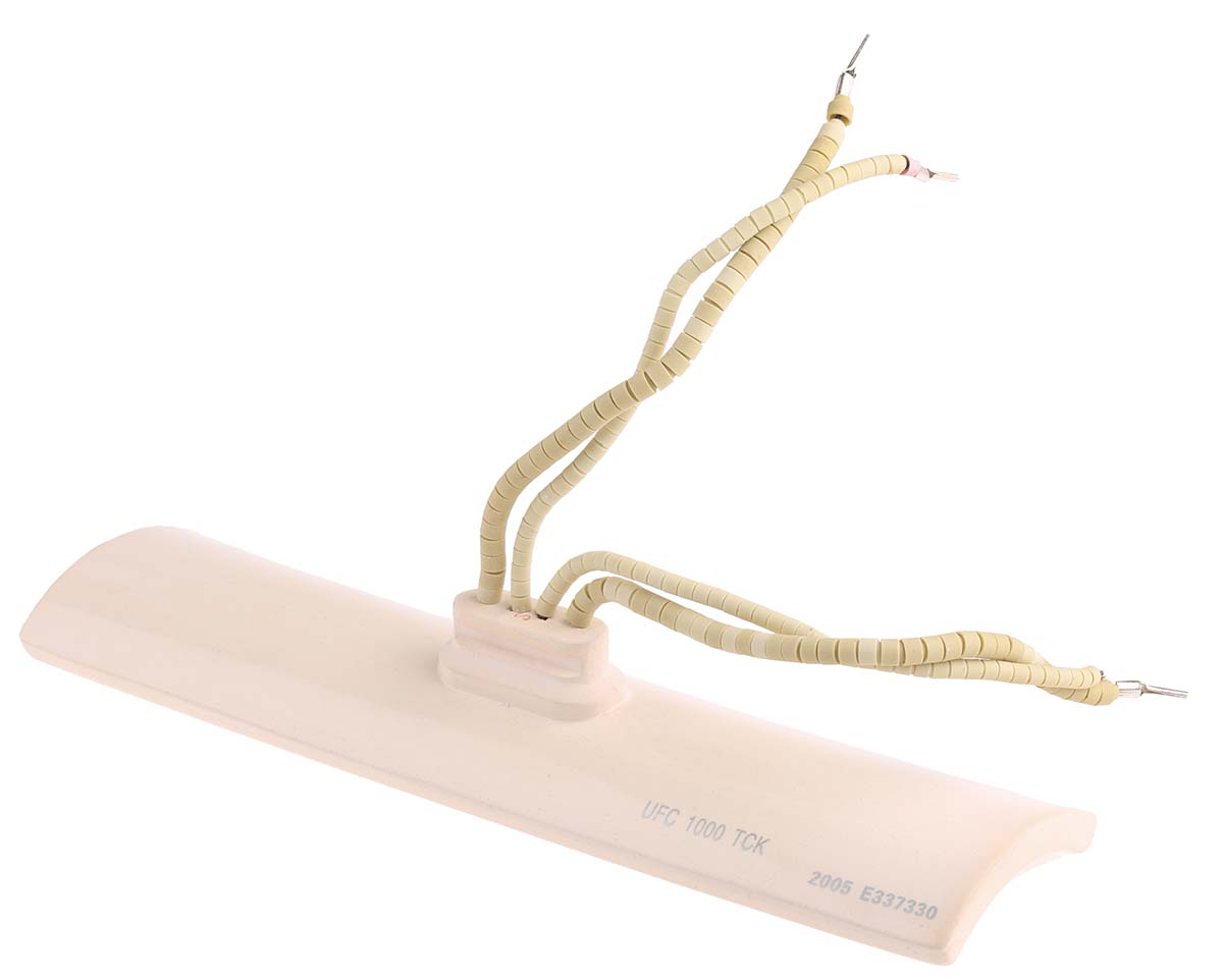 376-2723 RS PRO Ceramic Heating Element, 245 mm, 60 mm, Curved Ceramic Element, 1 kW, 230V ac