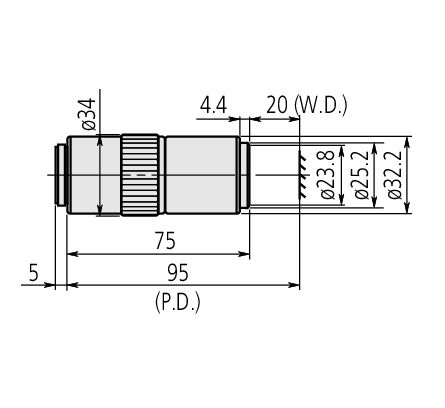 378-804-3 Mitutoyo Long Working Distance Lens, For Microscope