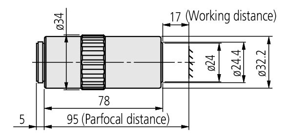 378-823-15 Mitutoyo Long Working Distance Lens, For Microscope