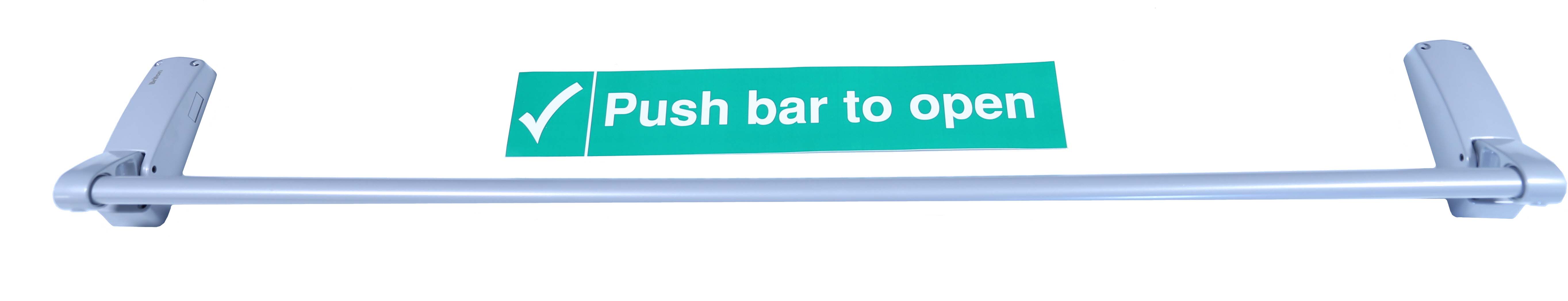 Briton Fire Door Push Bar, 1 Point Compatible with Double Doors Metal