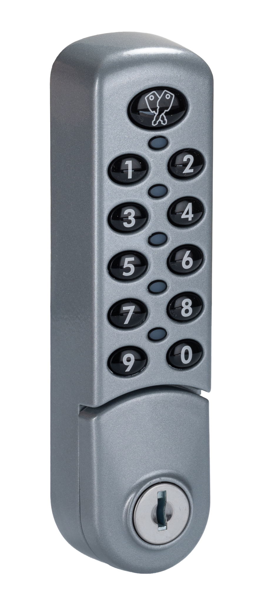 Euro-Locks a Lowe & Fletcher group Company Zinc Electronic Powder Coated Silver Code Lock