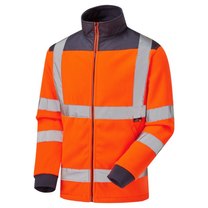 Supertouch 3788 Orange Fleece, Polyester Unisex Zipper Jacket 3XL