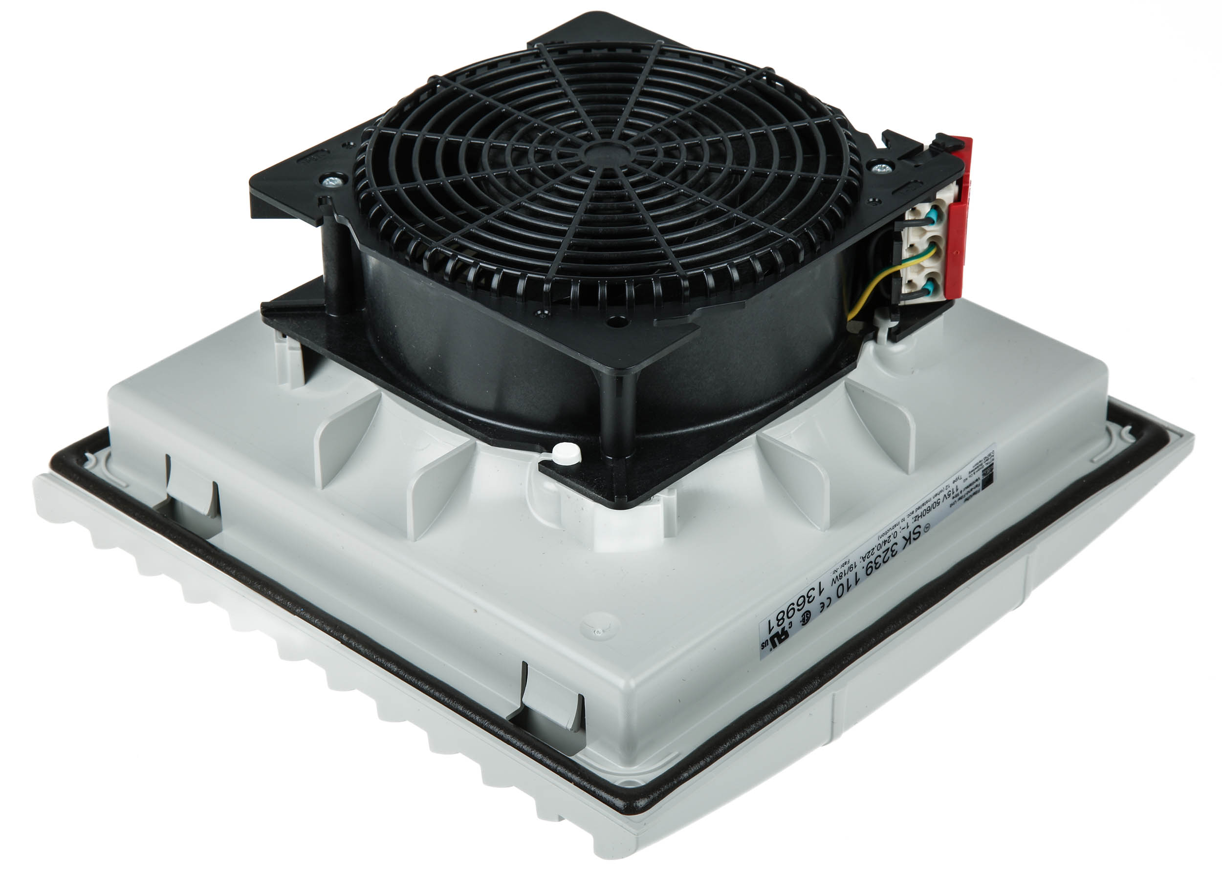 3239110 Rittal 3239 Series Filter Fan, 115 V ac, ac Operation, 100m³/h Filtered, 120m³/h Unimpeded, IP54, 204 x 204mm