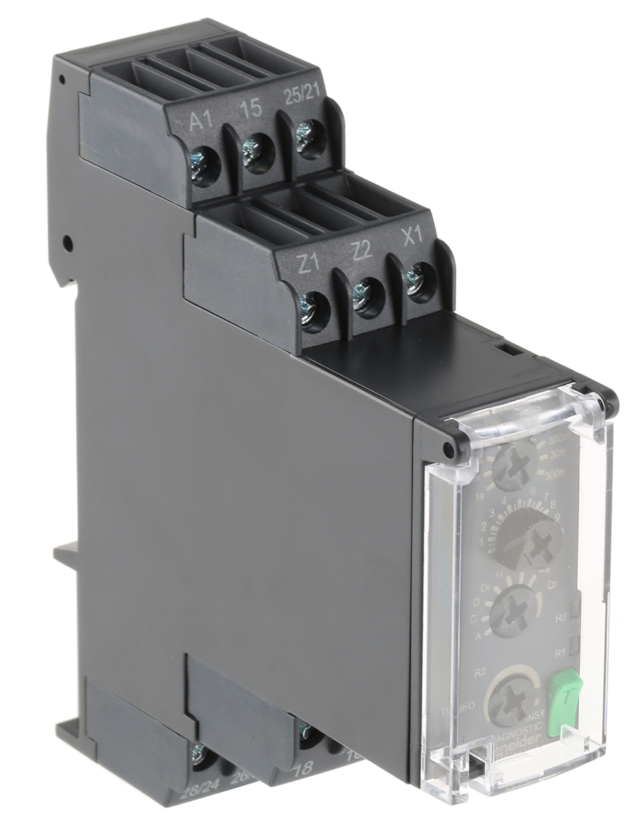 re22r2mymr Schneider Electric Off Delay, On Delay Multi Function Timer Relay, Screw