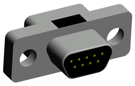 Norcomp 380 9 Way Straight 1.27 mm Pitch Through Hole D-Sub Connector Male